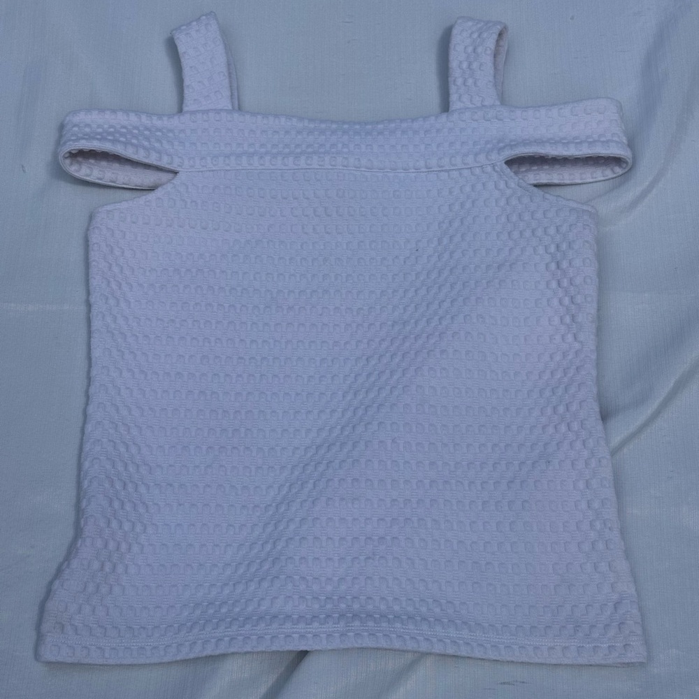 Michael Kors White Textured Tank Top 🤍